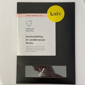 NIB knix Leakproof High Rise Underwear Size M Black